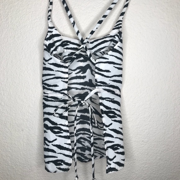 Zebra Print Open Back and Racer Back Tank - Picture 3 of 5
